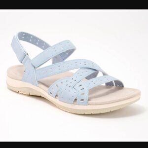 Earth Origins Adjustable Sandals with Straps - Seravi, Light Blue, Size 8 NWOT